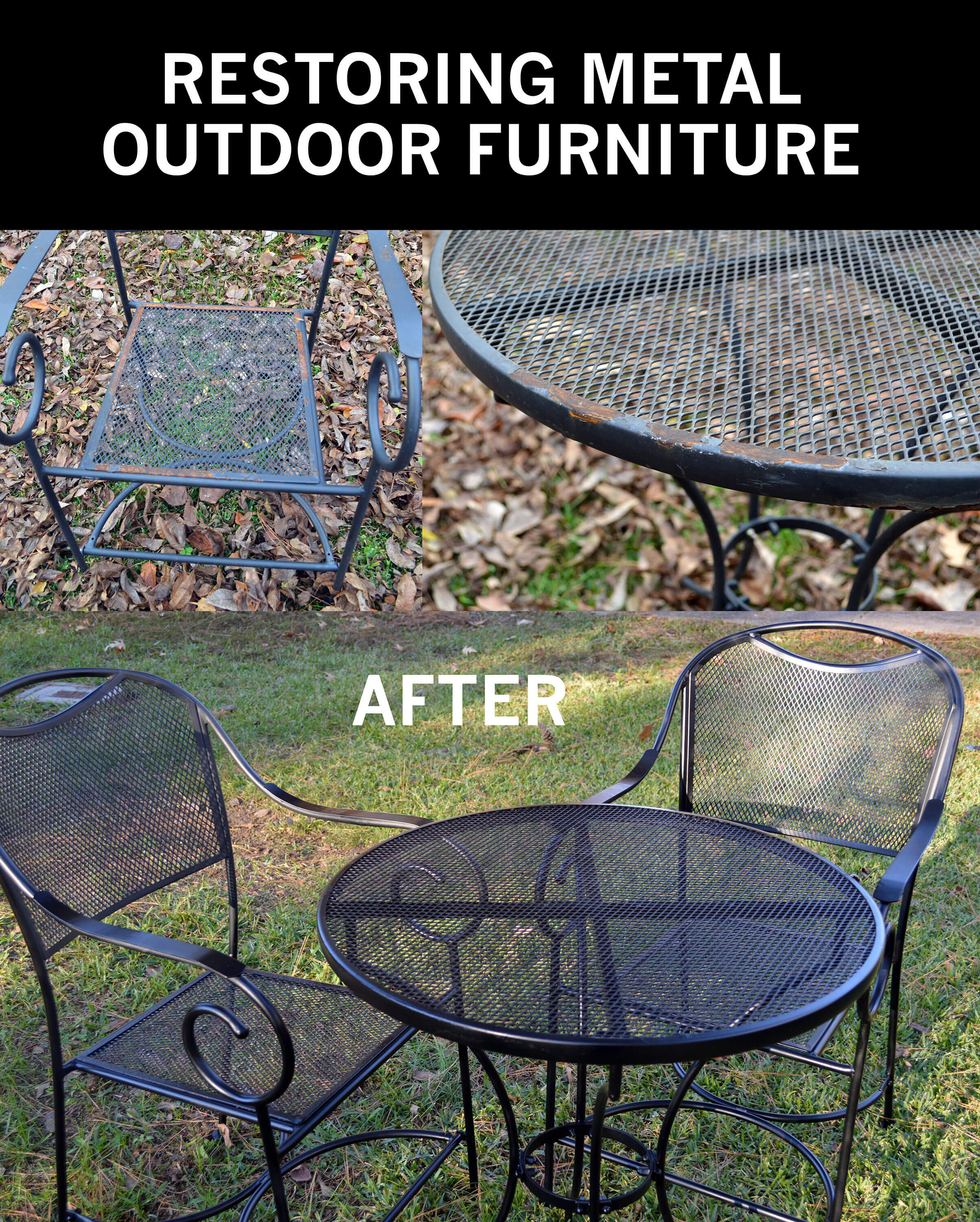 Restore metal outdoor furniture to "like new"